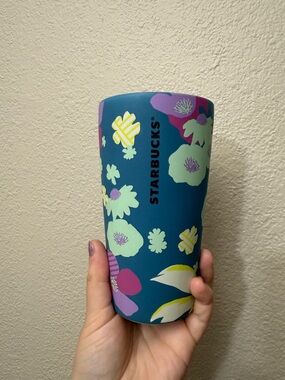 Starbucks Teal Floral Tumbler